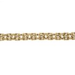 A 9ct gold fancy-link bracelet.