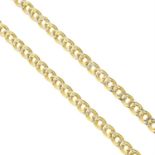 A 9ct gold fancy-link chain.