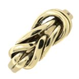 A 9ct gold knot ring.