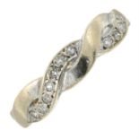 An 18ct gold single-cut diamond dress ring.