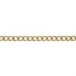 A 9ct gold curb-link bracelet.