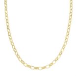 A 9ct gold belcher-link chain.