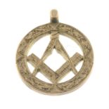 An Edwardian 9ct gold Masonic fob pendant.