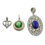 A selection of costume jewellery, to include pendant, bangle and further items.