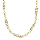 A 9ct gold fancy-link chain.