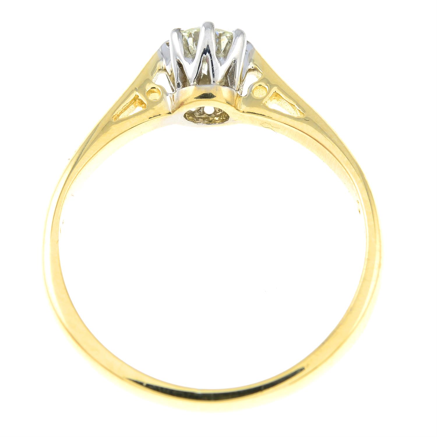 An 18ct gold brilliant-cut diamond single-stone ring. - Image 2 of 2