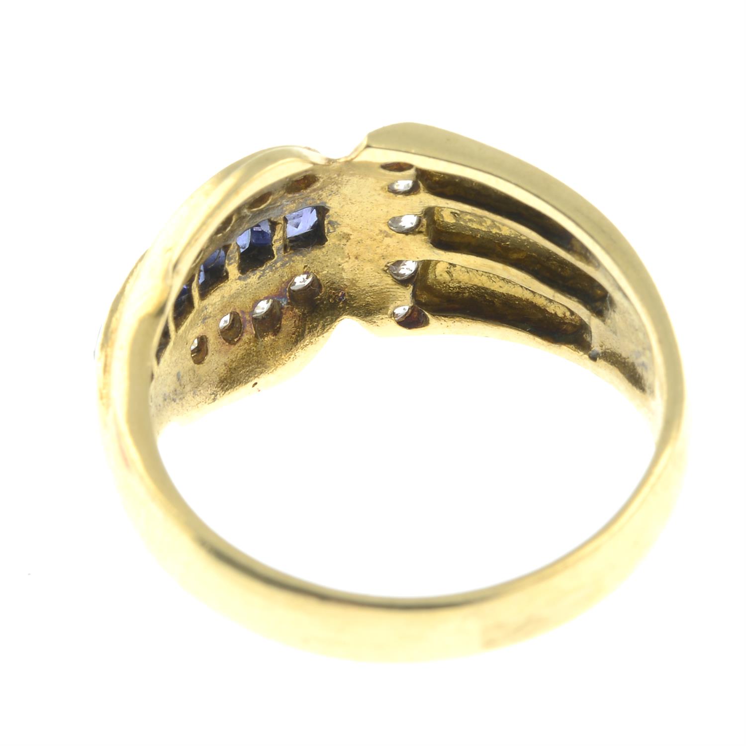 A sapphire and colourless gem dress ring. - Image 2 of 2