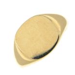 A 9ct gold signet ring.