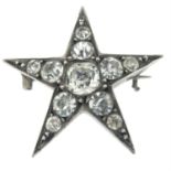 A late 19th century paste star brooch.
