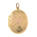 An early 20th century 9ct gold locket, with foliate motif.