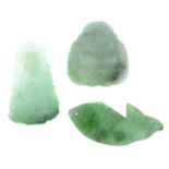 A small selection of jade jewellery.