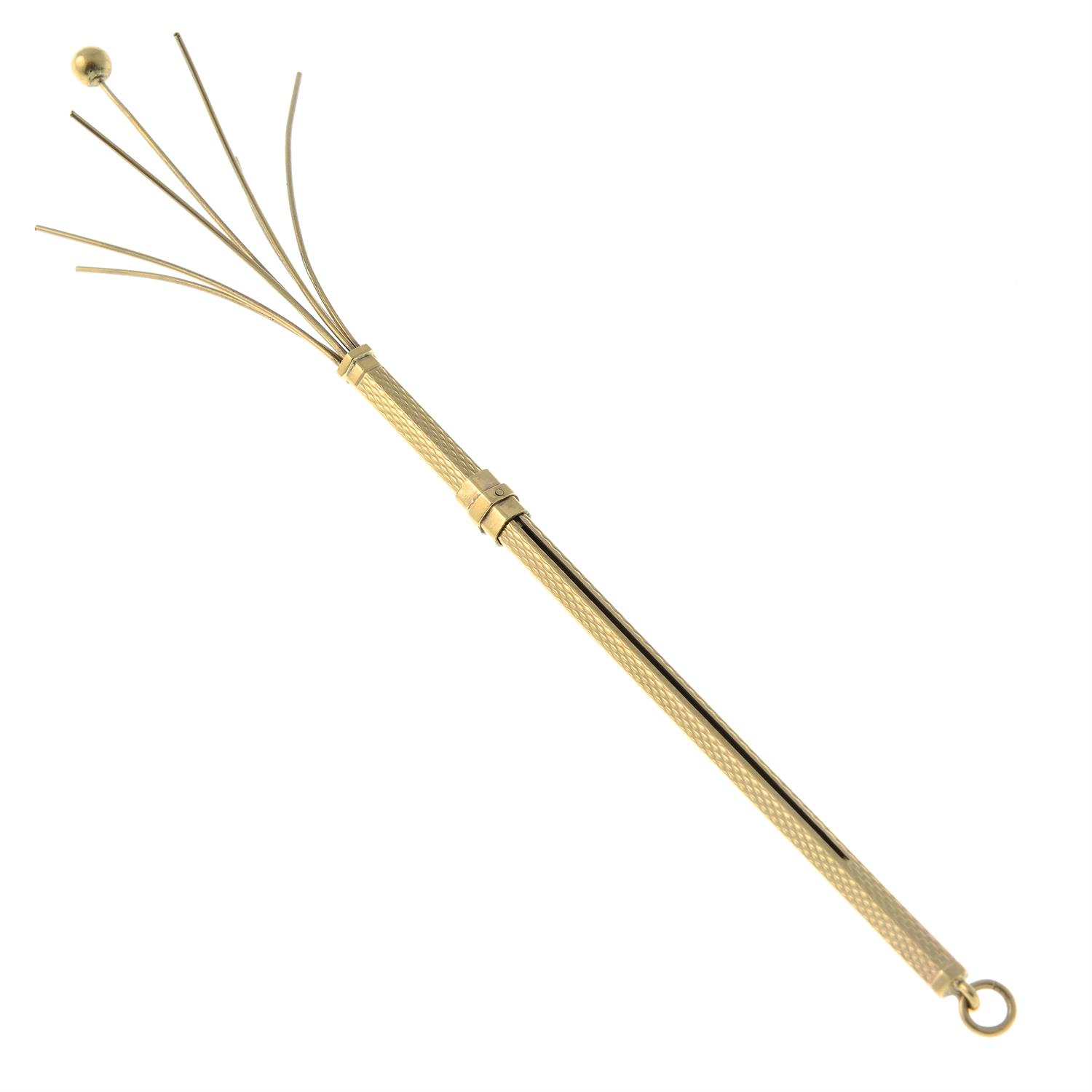 A 1960s 9ct gold cocktail stirrer. - Image 2 of 2