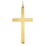 A 9ct gold crosspendant.