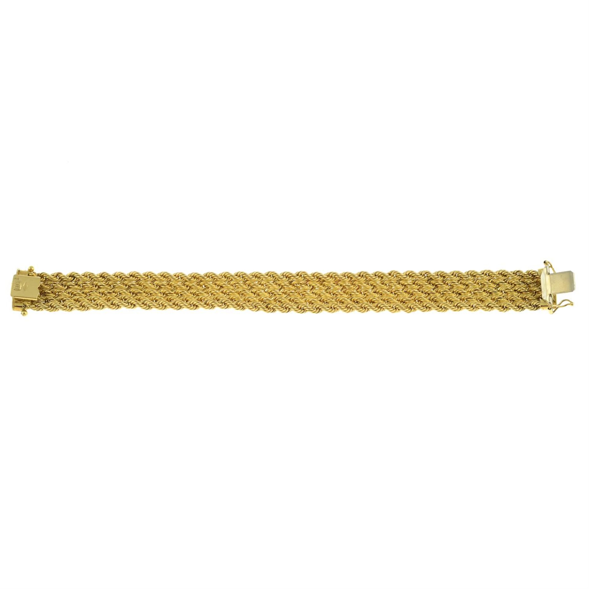 An 18ct gold four-row rope-chain bracelet. - Image 2 of 2