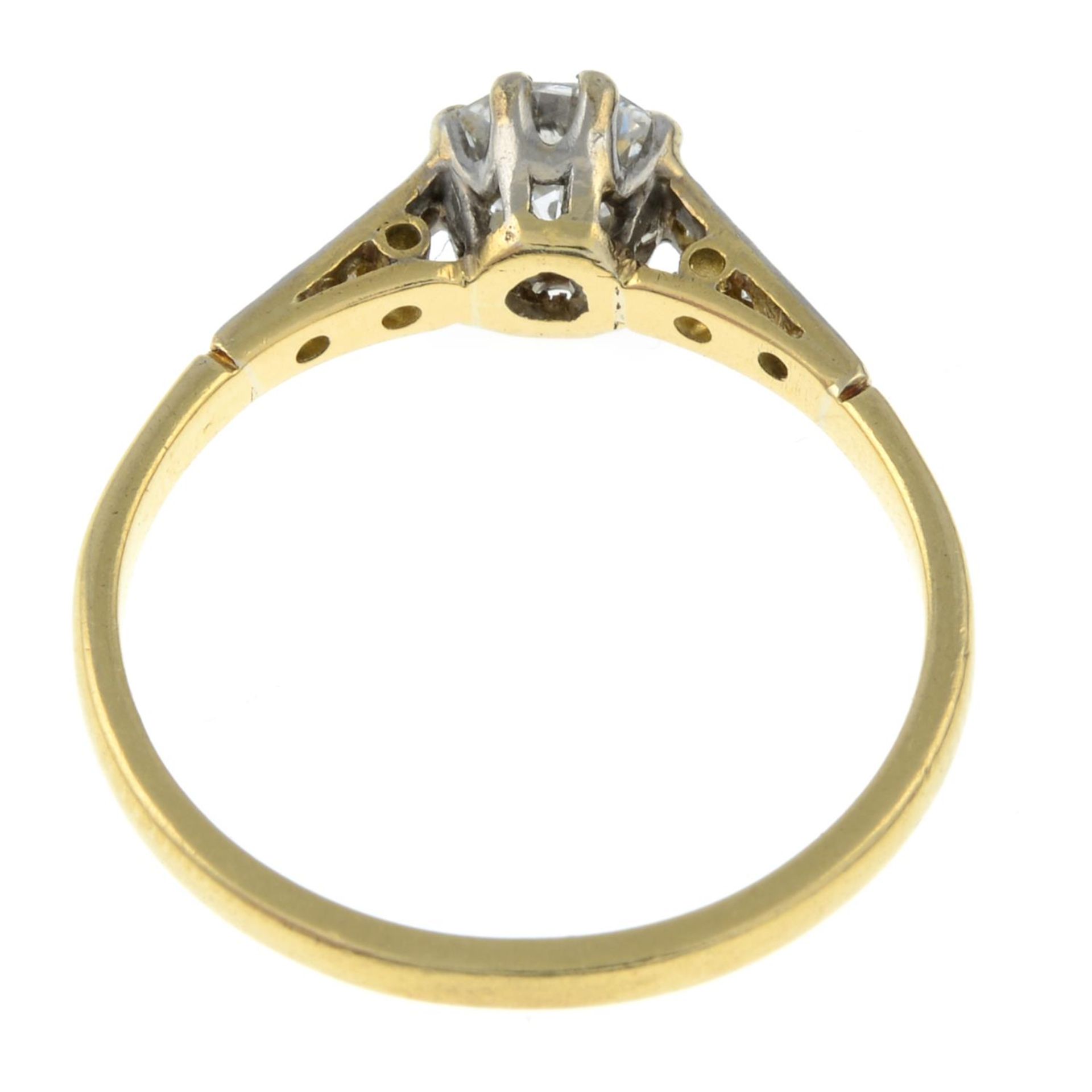 A brilliant-cut diamond single-stone ring. - Image 3 of 3