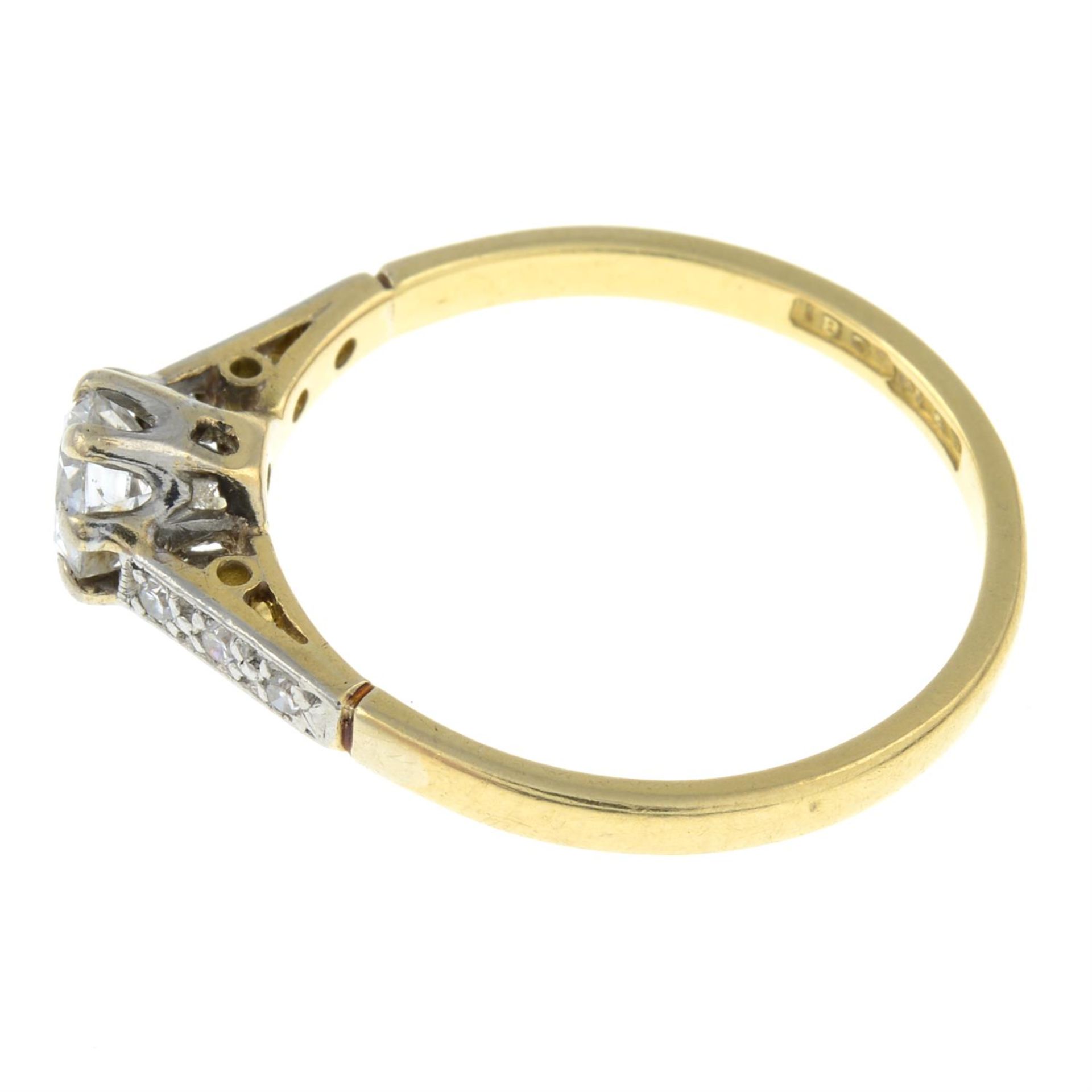 A brilliant-cut diamond single-stone ring. - Image 2 of 3