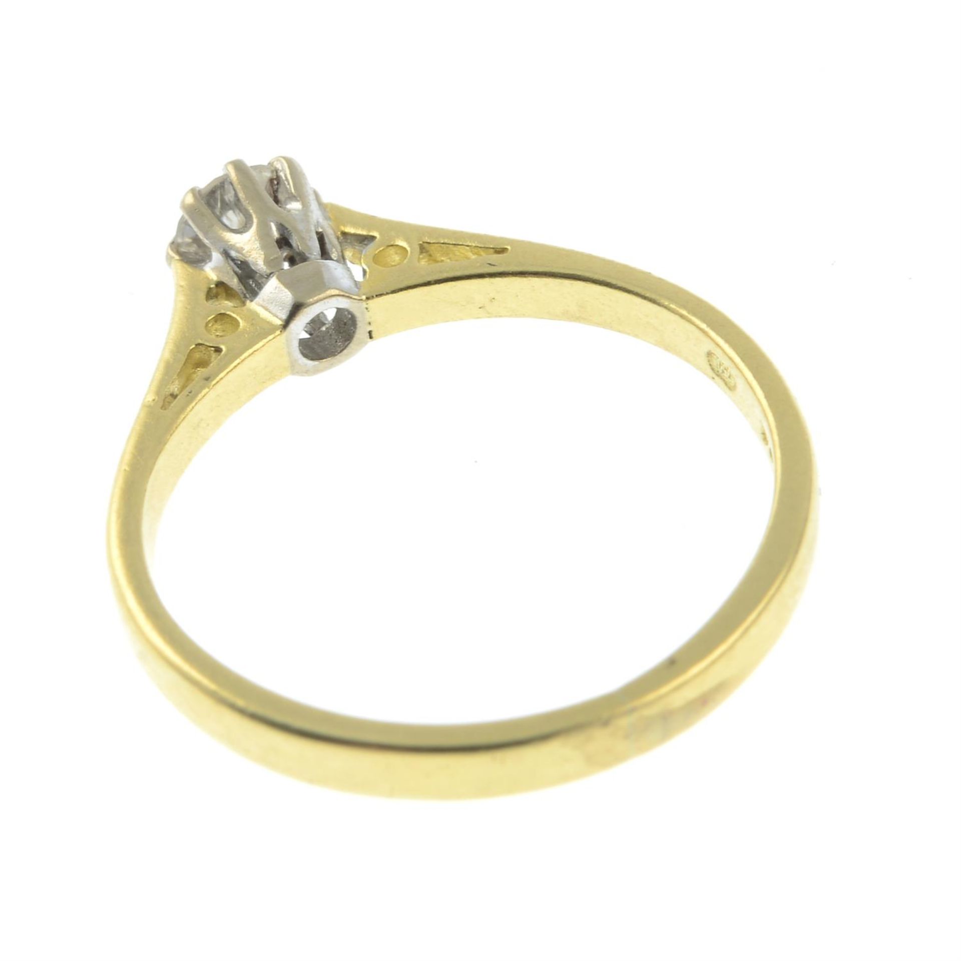 An 18ct gold diamond single-stone ring. - Image 2 of 2