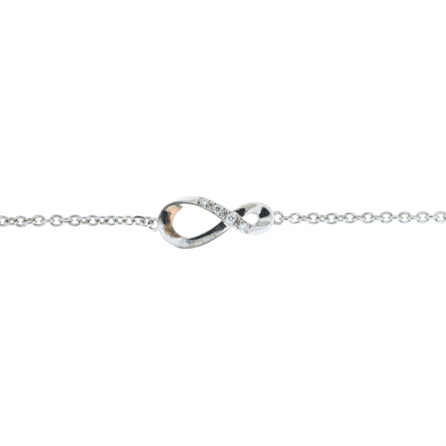 A silver diamond 'Eternity' bracelet, by Cloagau.