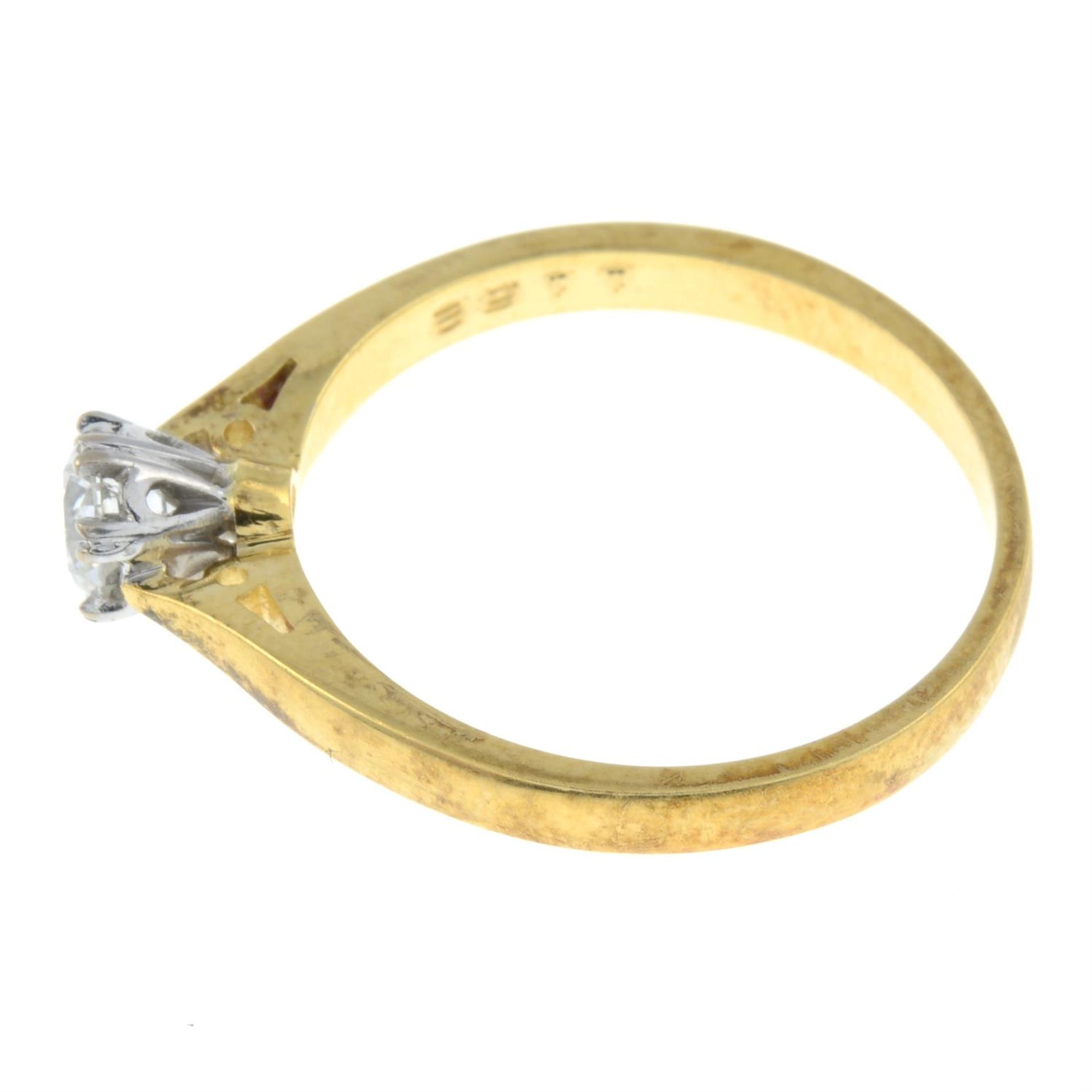 An 18ct gold brilliant-cut diamond single-stone ring. - Image 2 of 3