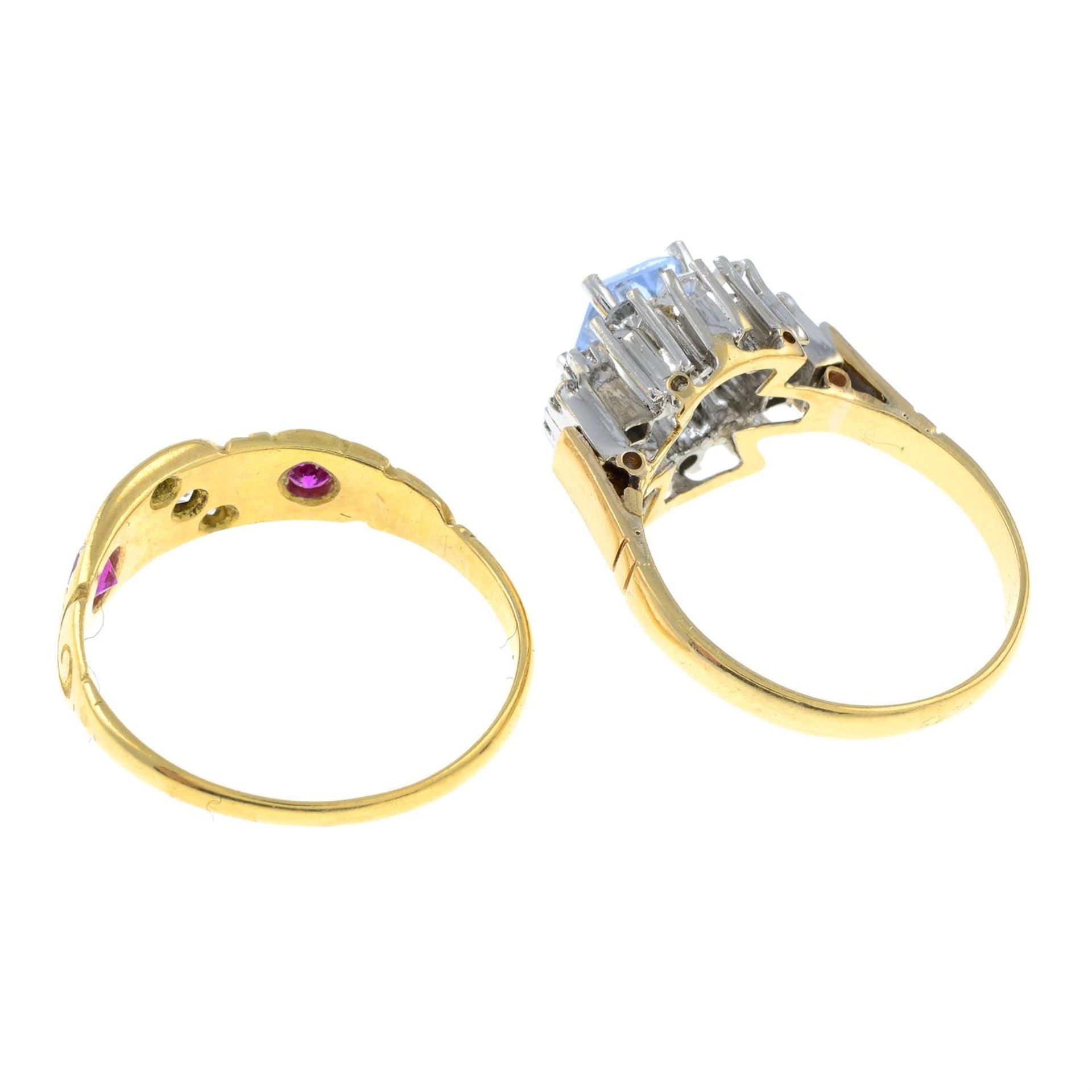 Two gem-set rings. - Image 2 of 2