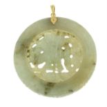 A rotating jade pendant.