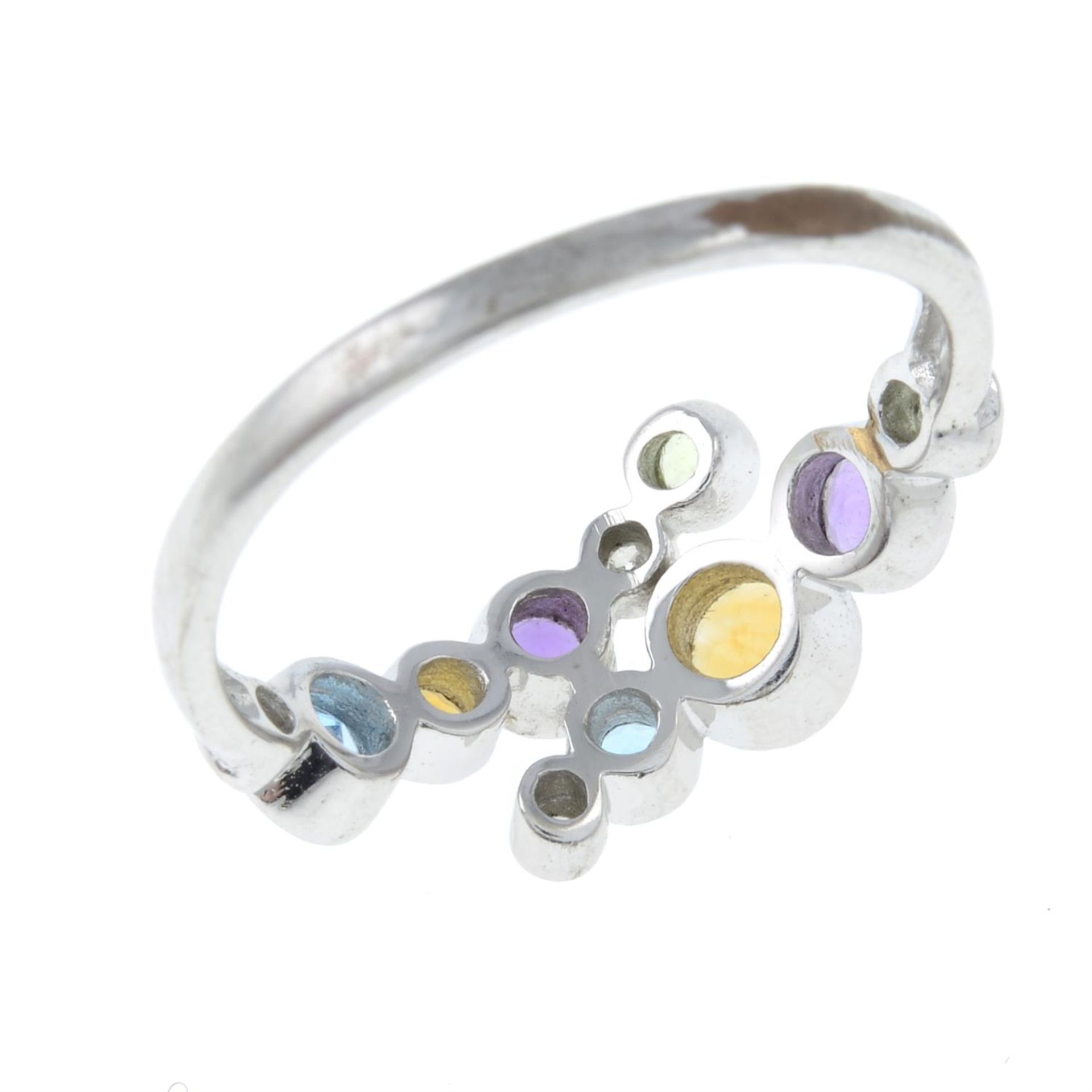 A 9ct gold diamond and gem-set ring. - Image 3 of 3