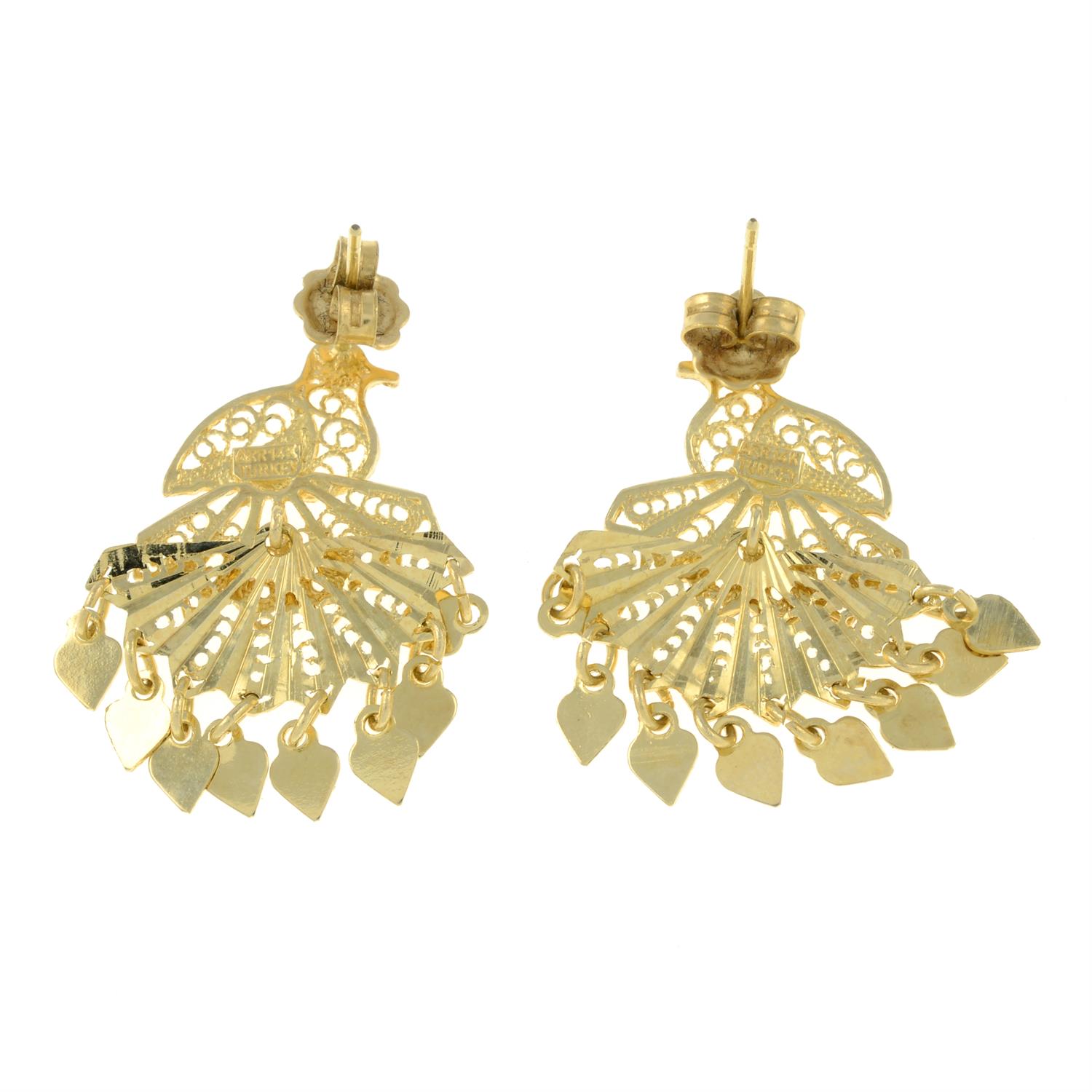 A pair of bird earrings. - Image 2 of 2