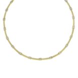 A 9ct gold bi-colour necklace.