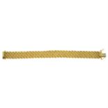 An 18ct gold four-row rope-chain bracelet.