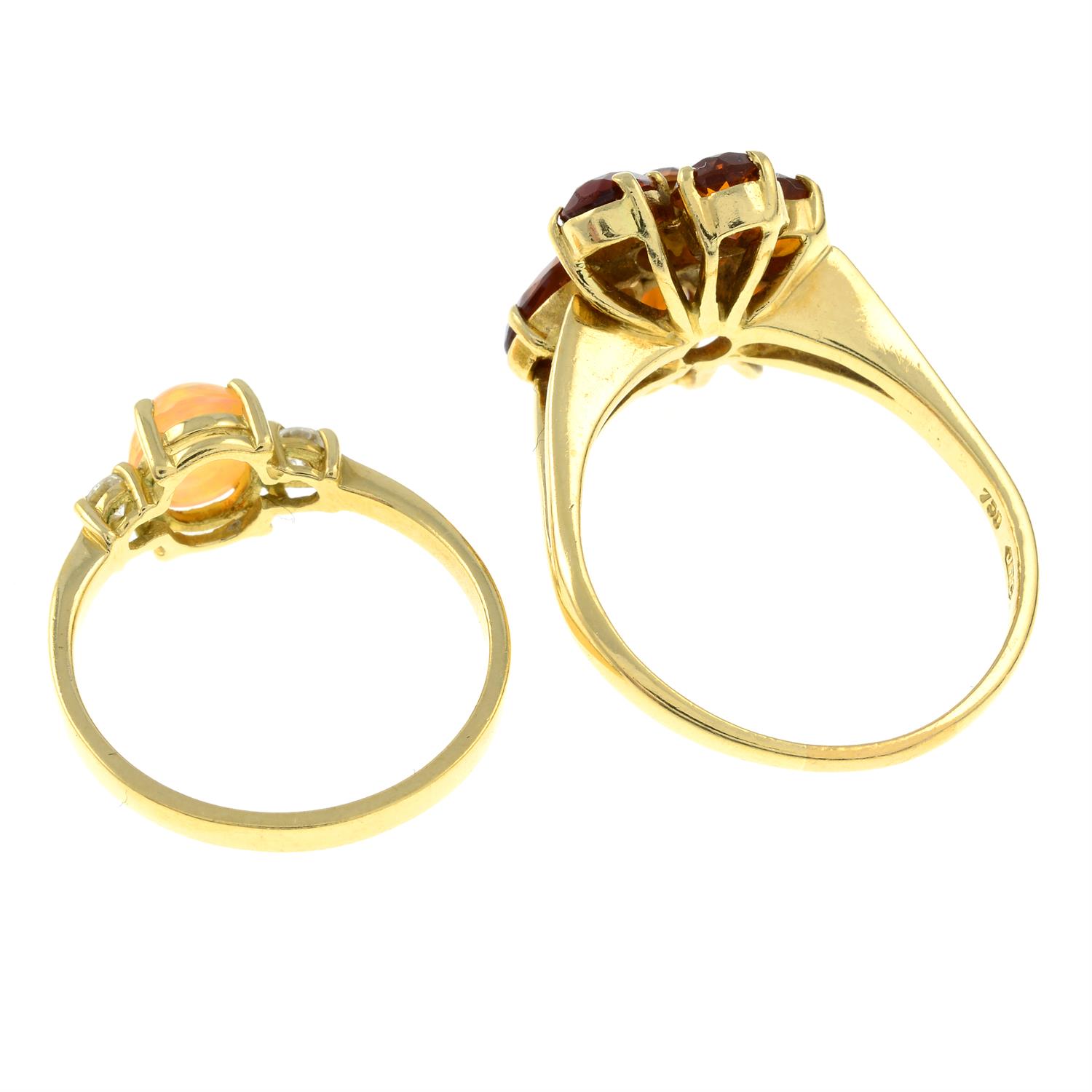 Two gem-set rings. - Image 2 of 2