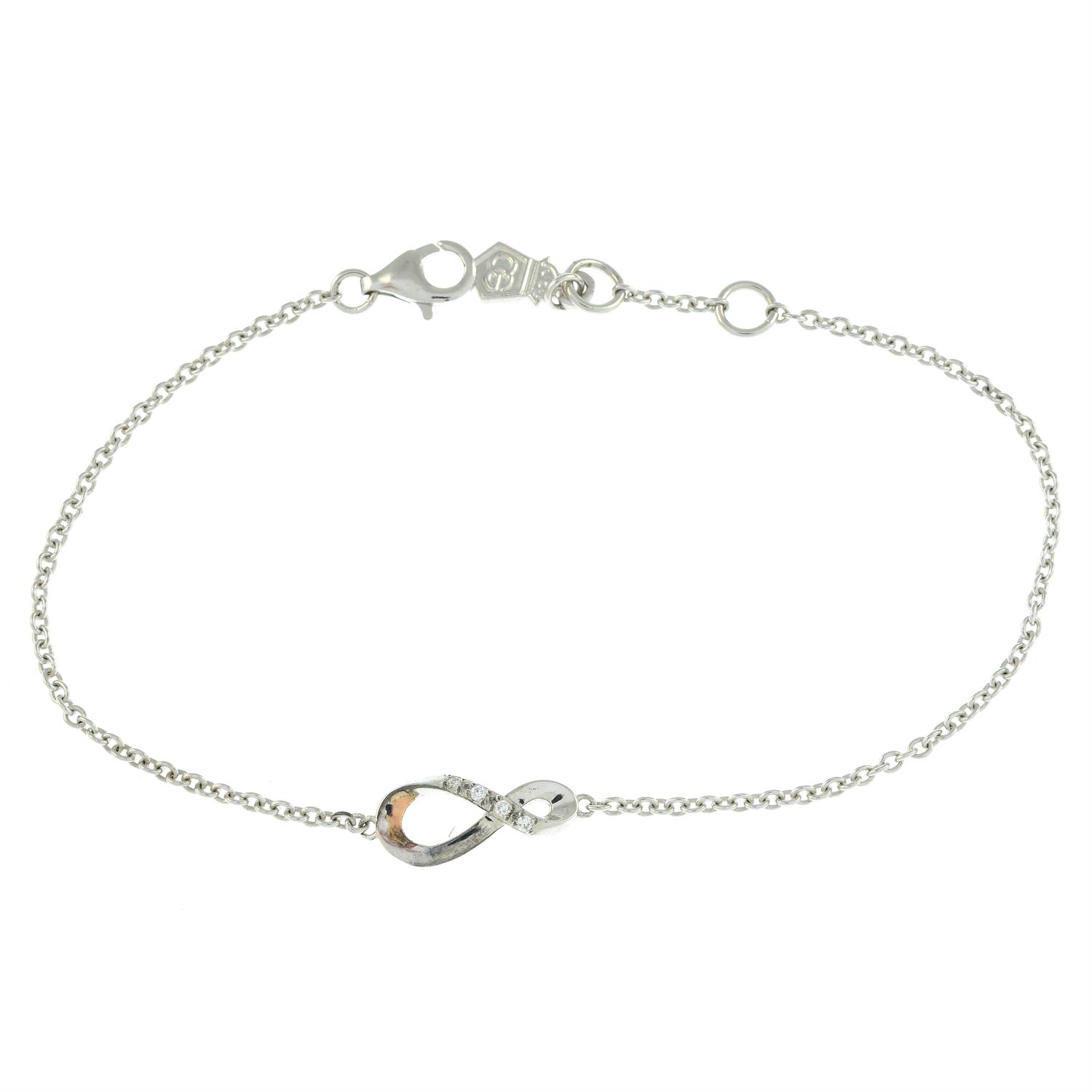 A silver diamond 'Eternity' bracelet, by Cloagau. - Image 2 of 2