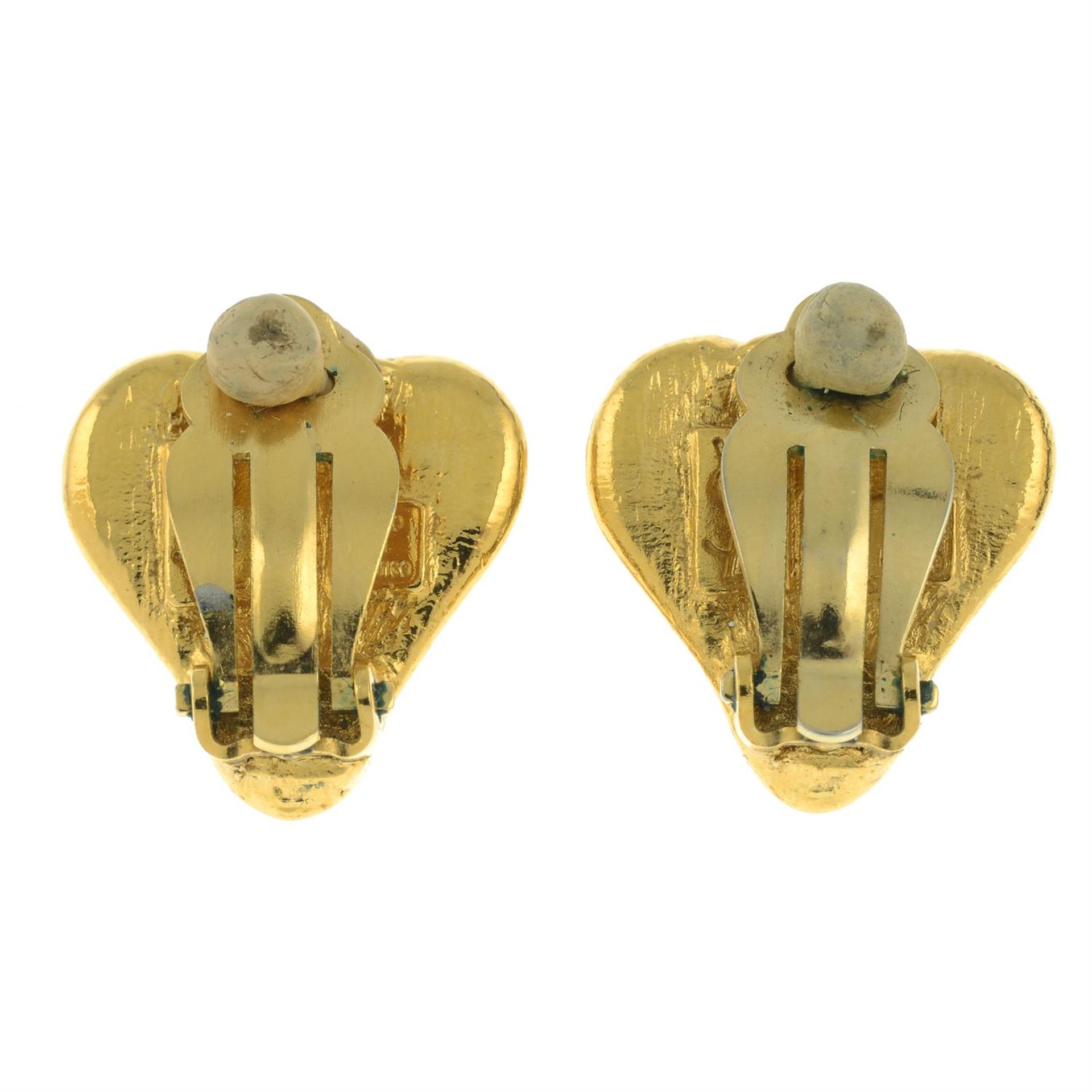 A pair of earrings, by Yves Saint Laurent. - Image 2 of 2