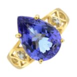 An 18ct gold tanzanite and brilliant-cut diamond dress ring.