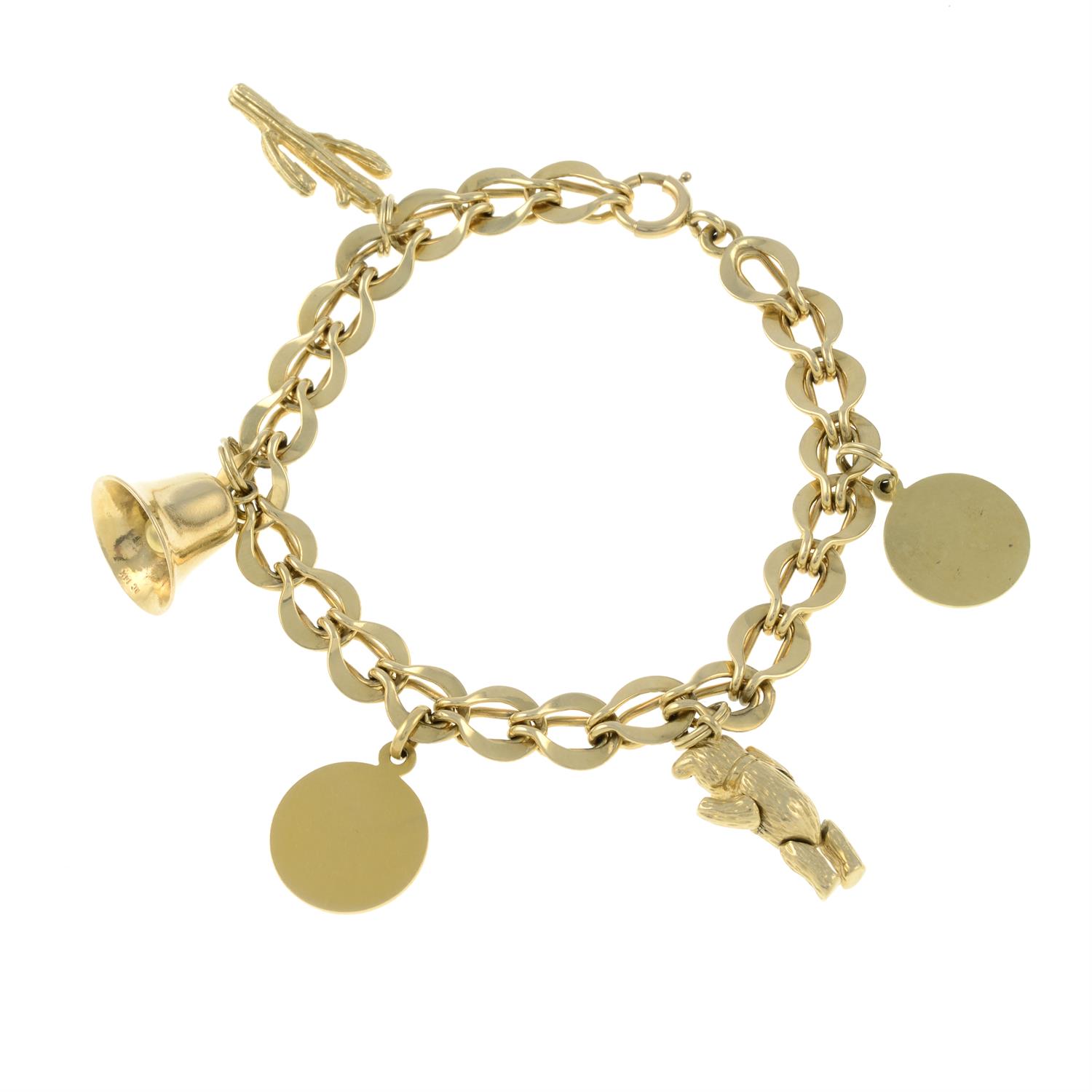 A fancy-link charm bracelet. - Image 2 of 2