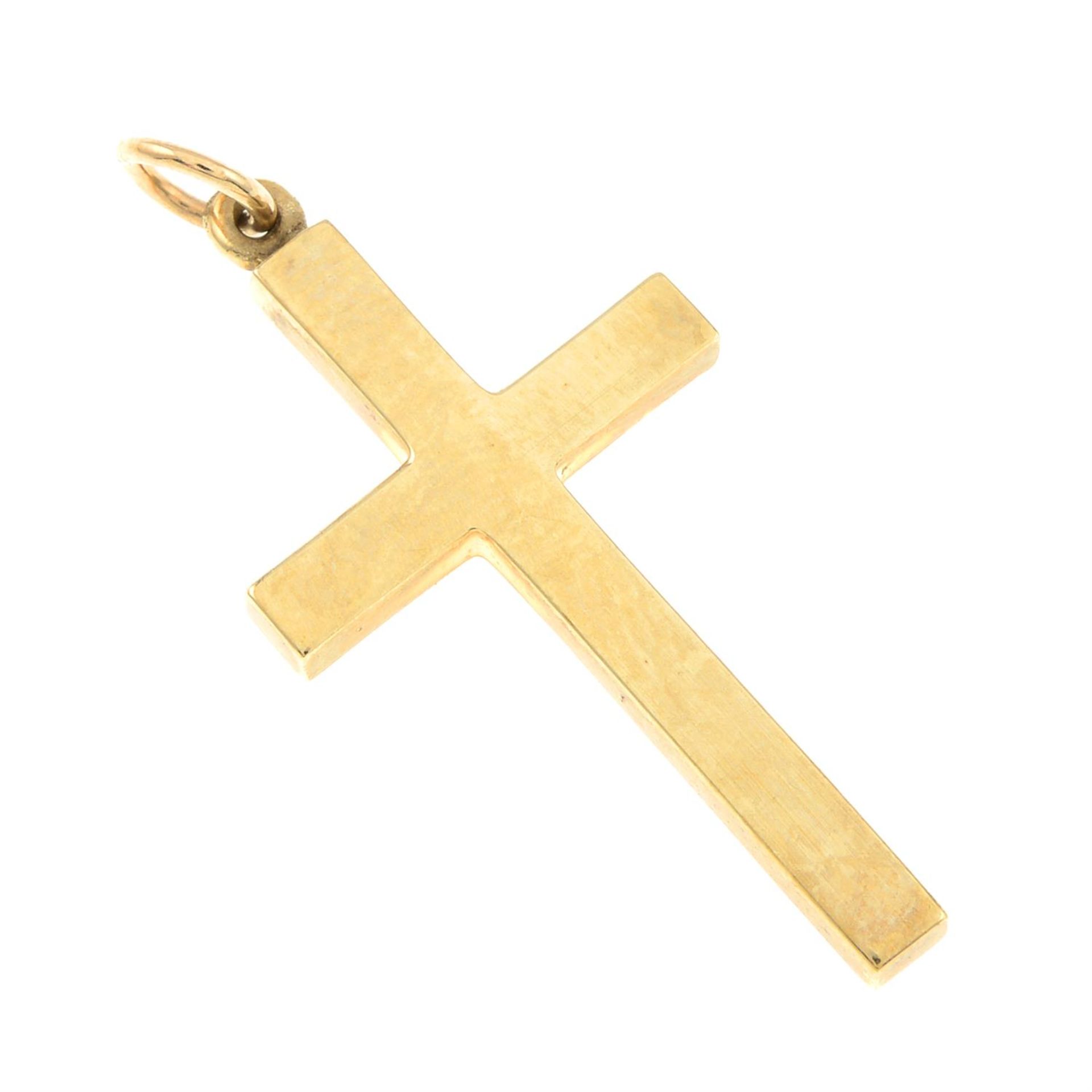 A 9ct gold cross pendant. - Image 2 of 2