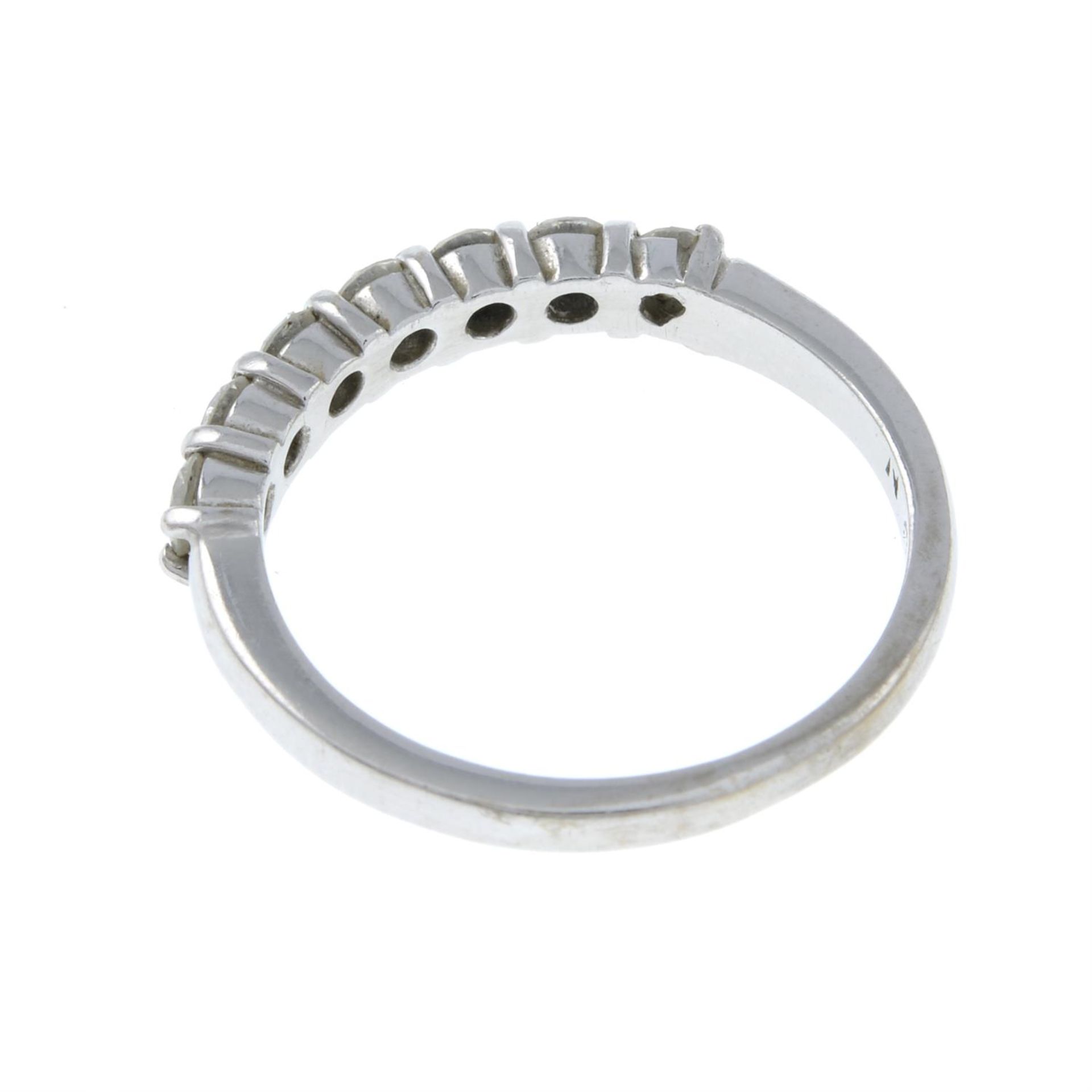 An 18ct gold brilliant-cut diamond half eternity ring. - Image 2 of 2