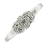 A 9ct gold diamond dress ring.