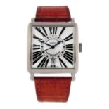 FRANCK MULLER - an 18ct gold Master Square wrist watch.