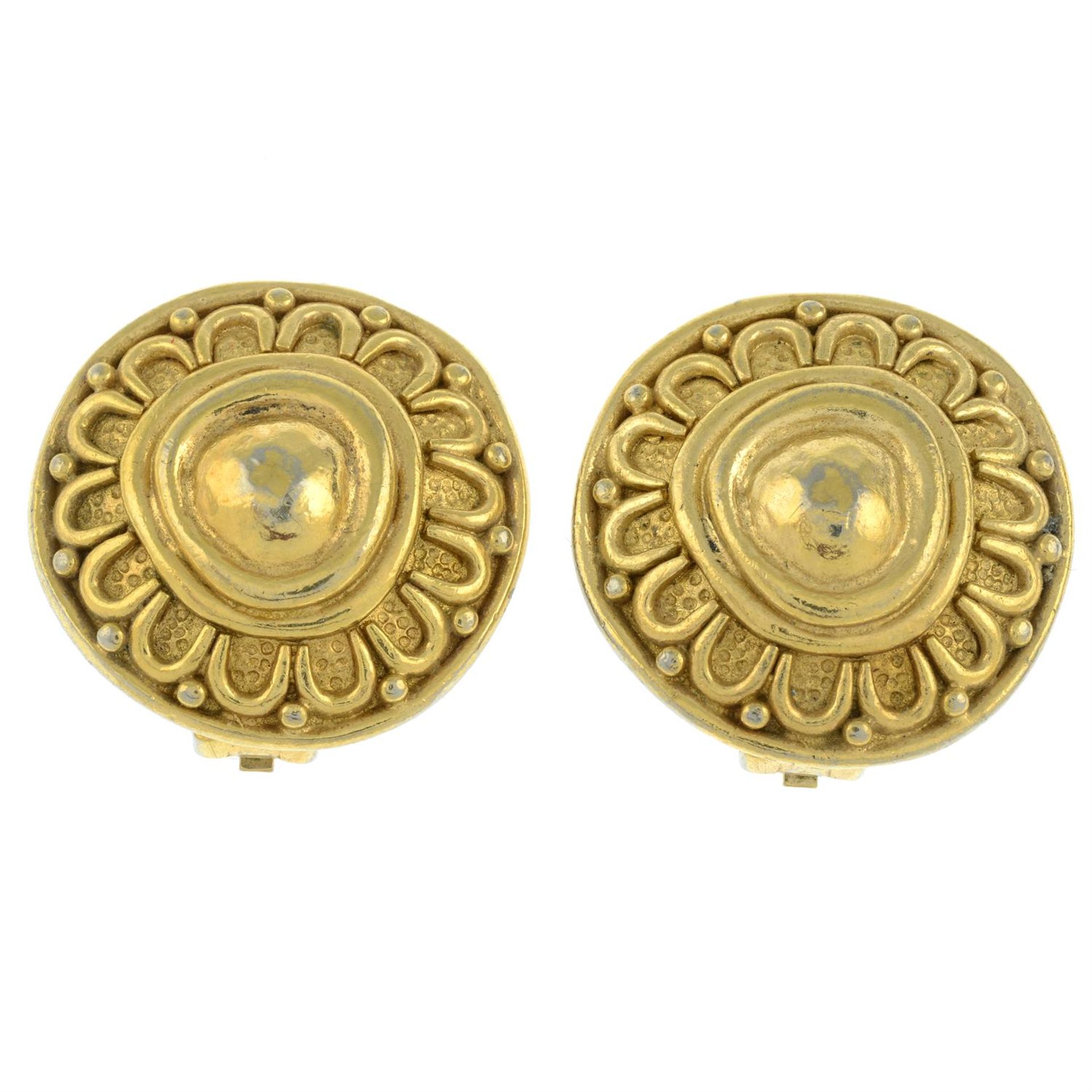 A pair of clip-on earrings, by Christian Dior.