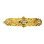 A late Victorian 18ct gold old-cut diamond brooch.