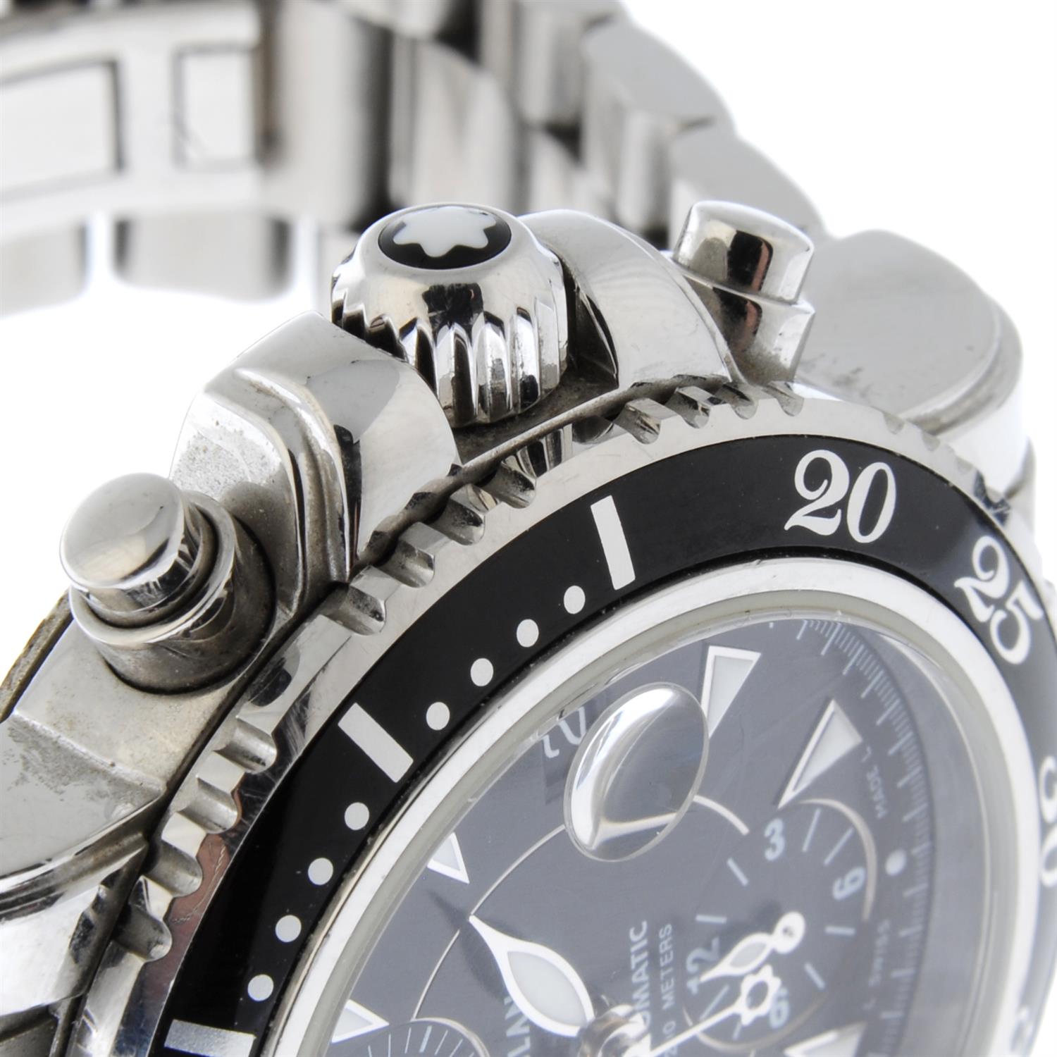 MONTBLANC - a stainless steel Meisterstuck chronograph bracelet watch, 45mm. - Image 4 of 6