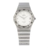 OMEGA - a stainless steel Constellation bracelet watch, 33mm.