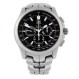 TAG HEUER - a stainless steel Link Calibre 36 chronograph bracelet watch, 41mm.