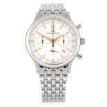 JAEGER-LECOULTRE - a stainless steel Master Control chronograph bracelet watch, 33mm.