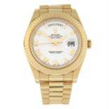 ROLEX - an 18ct yellow gold Oyster Perpetual Day-Date II bracelet watch, 41mm.