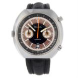 BULOVA - a stainless steel 'F' chronograph wrist watch, 44mm.