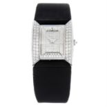 CORUM - a diamond set 18ct white gold Butterfly wrist watch, 23x20mm.