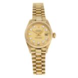 ROLEX - an 18ct yellow gold Oyster Perpetual Datejust bracelet watch, 26mm.