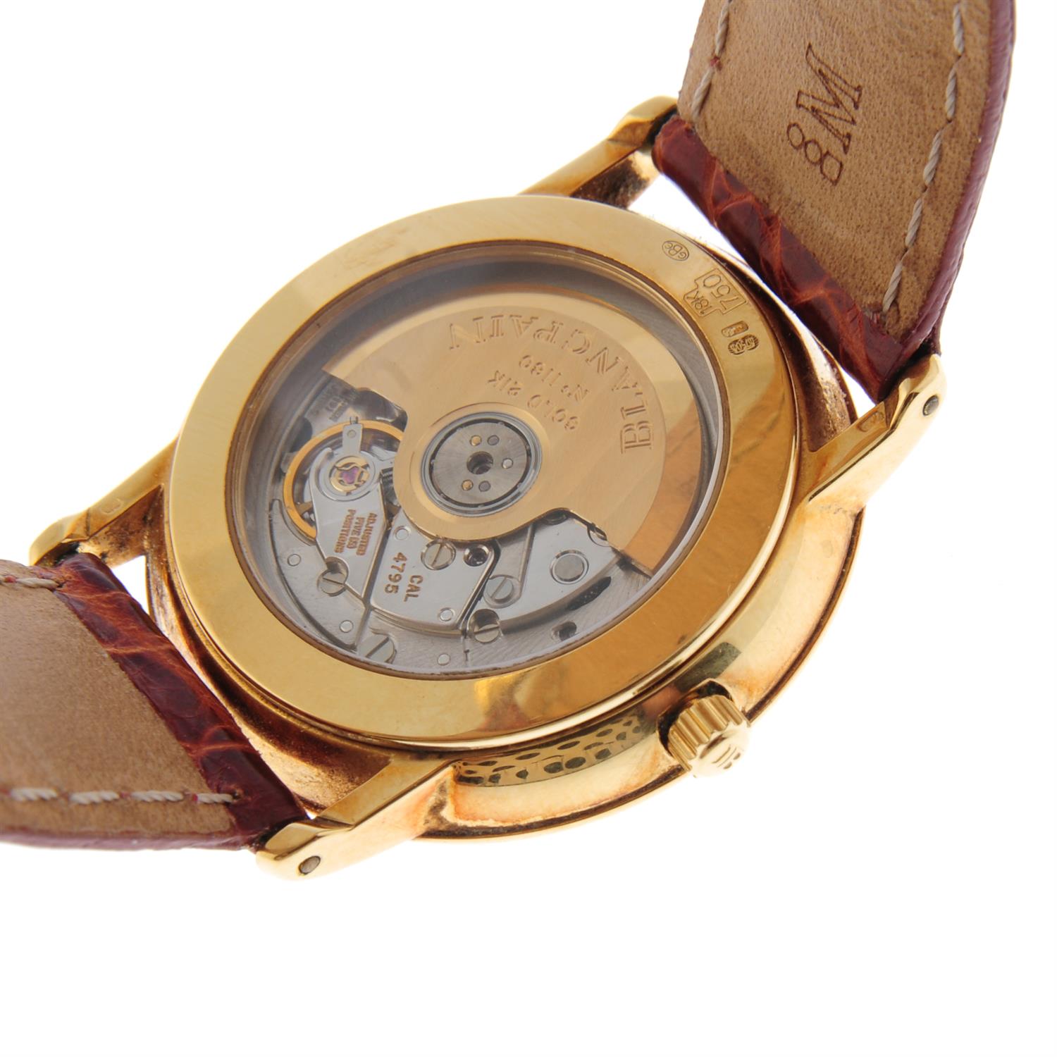 BLANCPAIN - an 18ct yellow gold Villeret wrist watch, 33mm. - Image 2 of 6