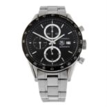 TAG HEUER - a stainless steel Carrera chronograph bracelet watch, 41mm.